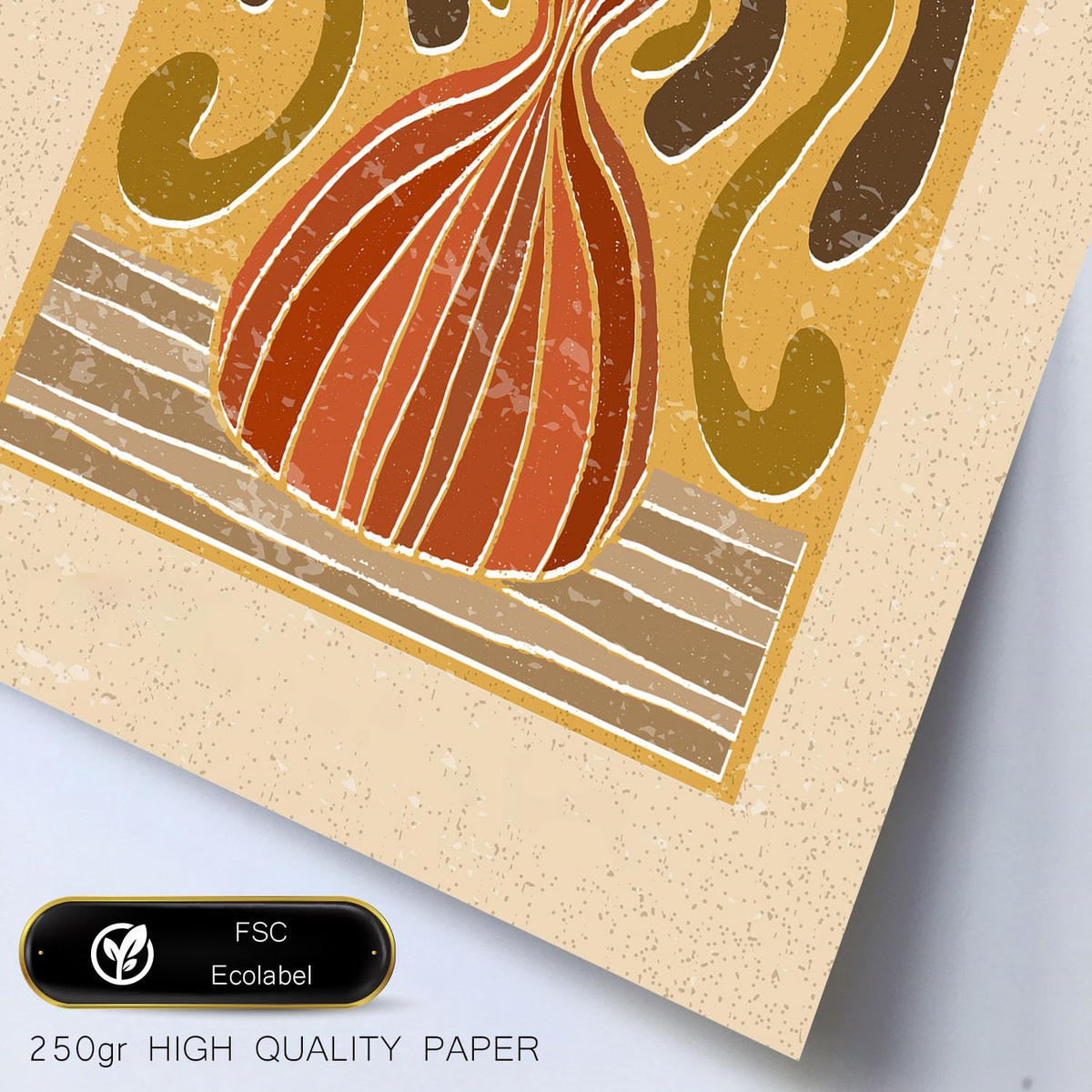 POSTER Set Mit 6 Drucken Von Stielen In Der Sammlung Ethnischer Style Drucke Dekorative Rahmen Für Ihr Zuhause Wandkunstdruck A3 & A4 Schwarzer Rahmen - Schwarz, Papier (29/3cm) - Nacnic