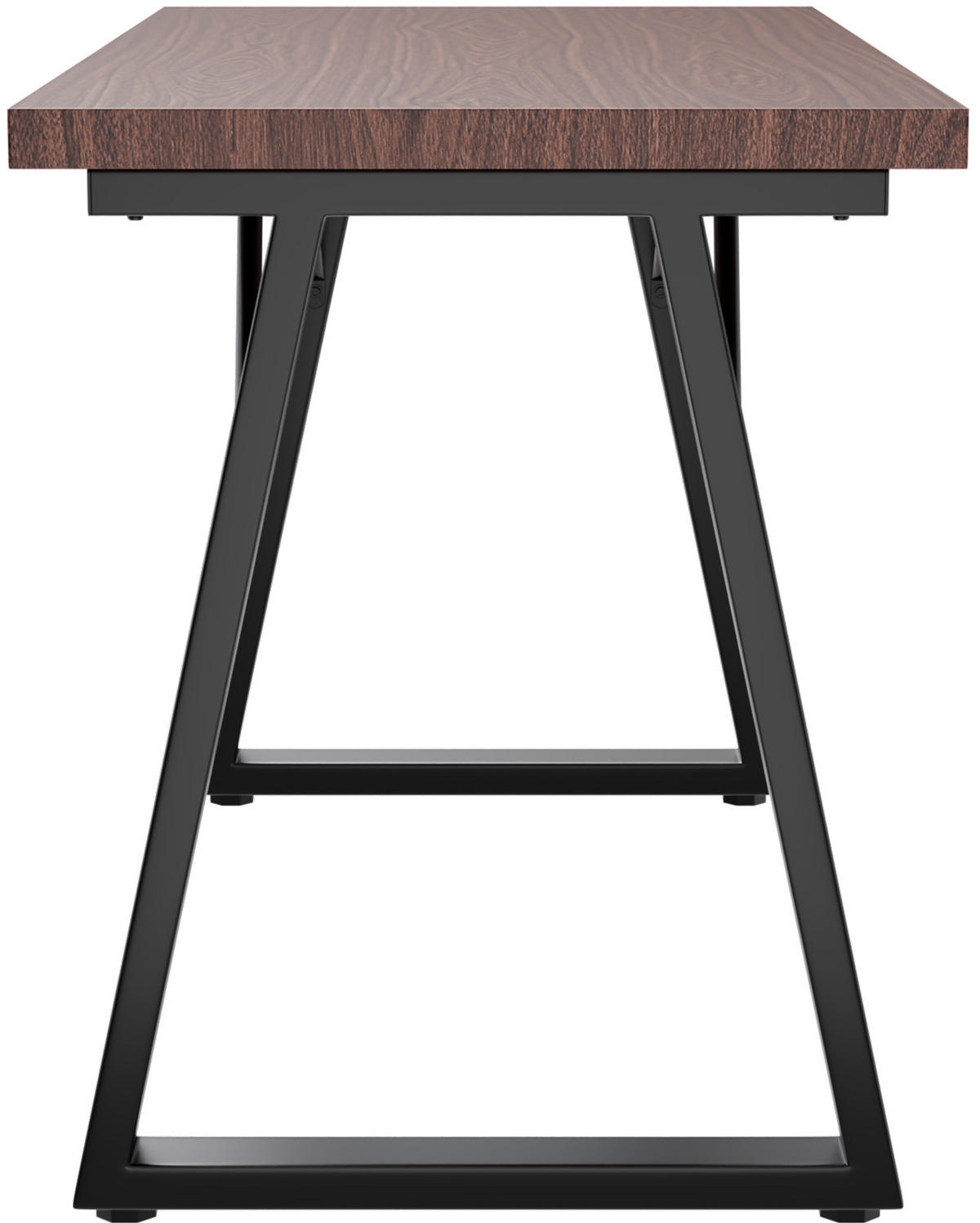 ESSTISCH in Holz, Metall 120/60/75cm - Walnussfarben/Schwarz, Holzwerkstoff (60/120/75cm) - HOMAVO