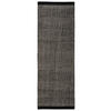 WOLLTEPPICH-LÄUFER Rocco Schwarz/Weiß 80x250 cm - Schwarz, Naturmaterialien/Textil (80/250cm) - benuta Pure