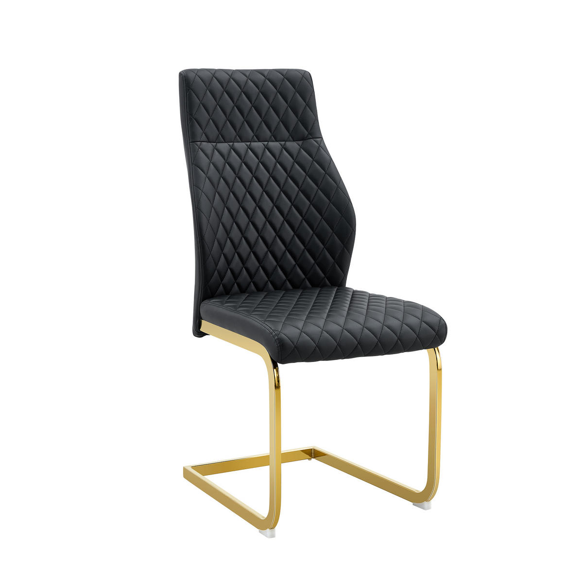 ESSGRUPPE DE-39417 3-teilig, mit 2 Stühlen und Rautenmuster Schwarz - Schwarz, Metall (60/72/60cm) - ComfortXL
