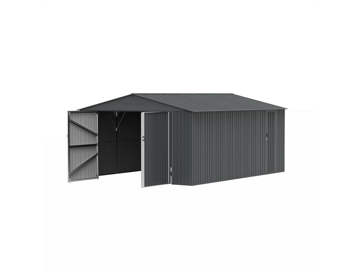 GARAGE - 1 -Sitzer - Stahl - anthrazitgrau - RIDOSO - Anthrazit, Metall (366/186/494cm) - Vente-Unique