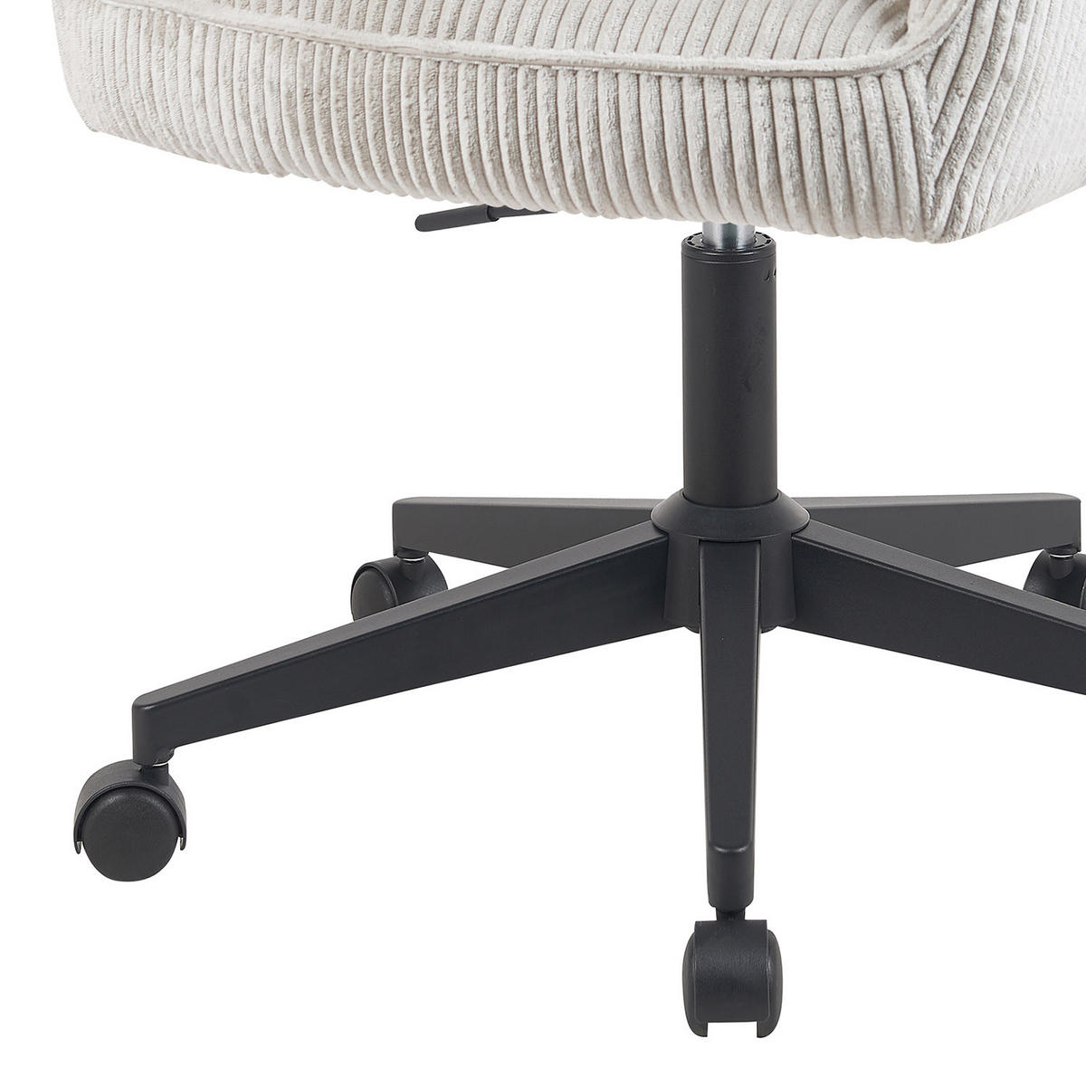 BÜROSTUHL Mika-Ilvy - Hellgrau/Schwarz, Textil/Metall (60/84/65cm) - DUBI Möbel