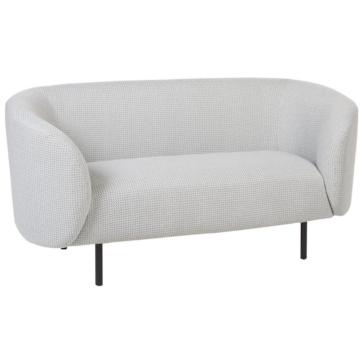 2-SITZER-SOFA Polsterbezug Weiß Loen - Weiß, Textil (155/79/70cm) - Beliani
