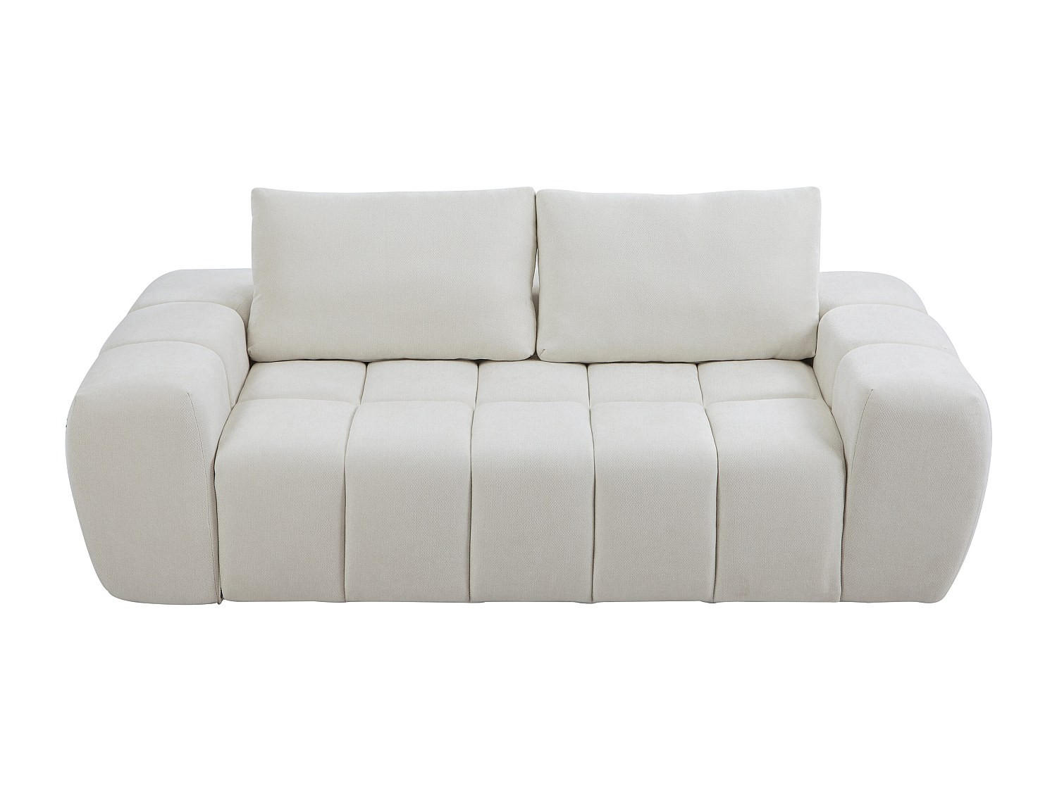 SOFA - 3 Personen - stoff - beige Benafo - Beige, Textil (218/84/104cm) - Vente-Unique