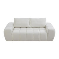 SOFA - 3 Personen - stoff - beige Benafo - Beige, Textil (218/84/104cm) - Vente-Unique