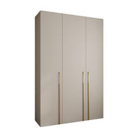DREHTÜRENSCHRANK 245,5/160/50 3-türig - Kaschmir/Goldfarben, Holz/Metall (160/245.5/50cm) - Abiks Möbel
