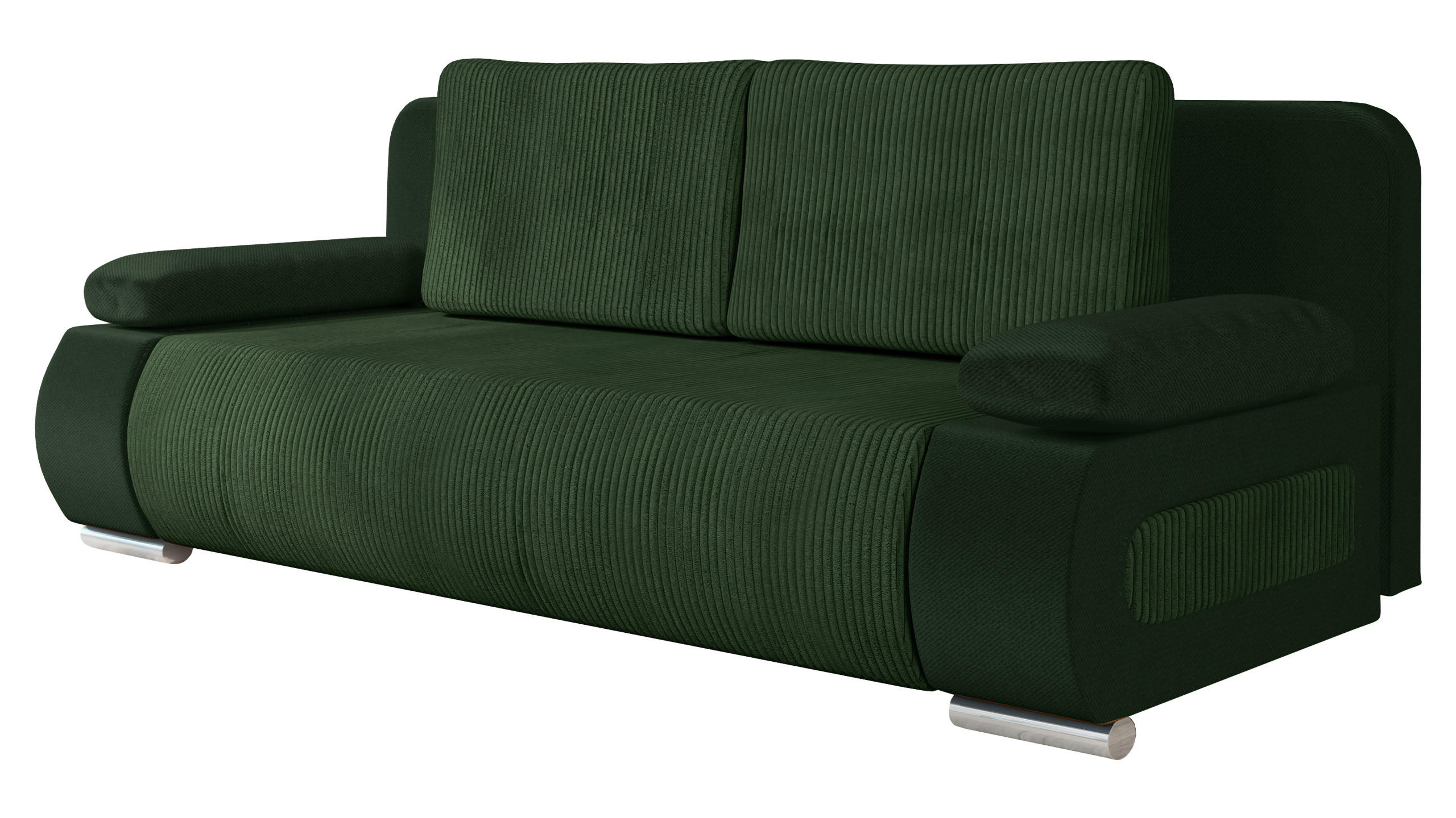 SCHLAFSOFA Emma Cord - Grün, Holz/Kunststoff (200/77/92cm) - MIRJAN24
