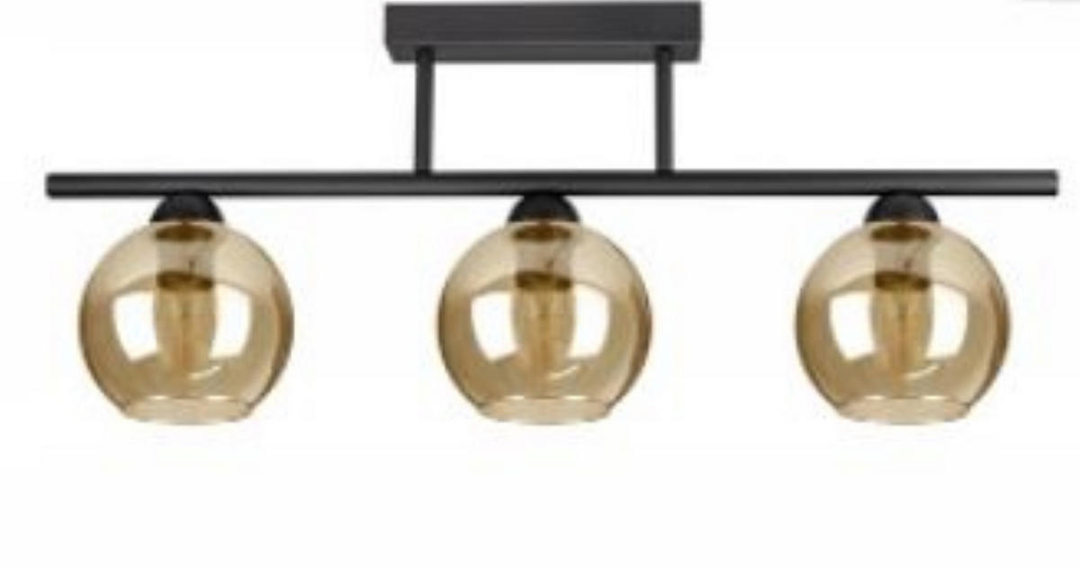 DECKENLEUCHTE - Honig, Glas/Metall (70/15/28cm) - kiki design