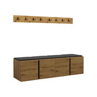 GARDEROBEN-SET Orion VII - Anthrazit/Eiche Artisan, Holzwerkstoff/Kunststoff (168/42/46cm) - MIRJAN24