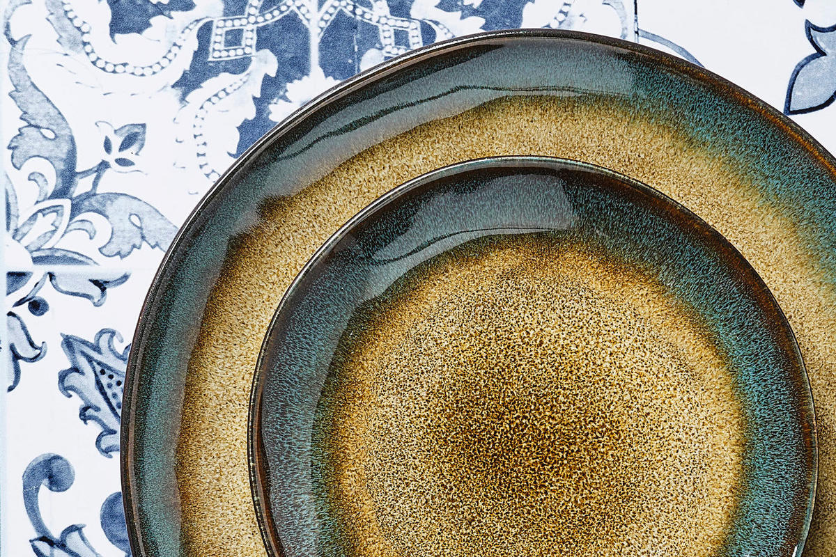 KOMPLETTSERVICE Island - 42er-Set - Land & sea - Braun, Keramik (1/1/1cm) - Björn