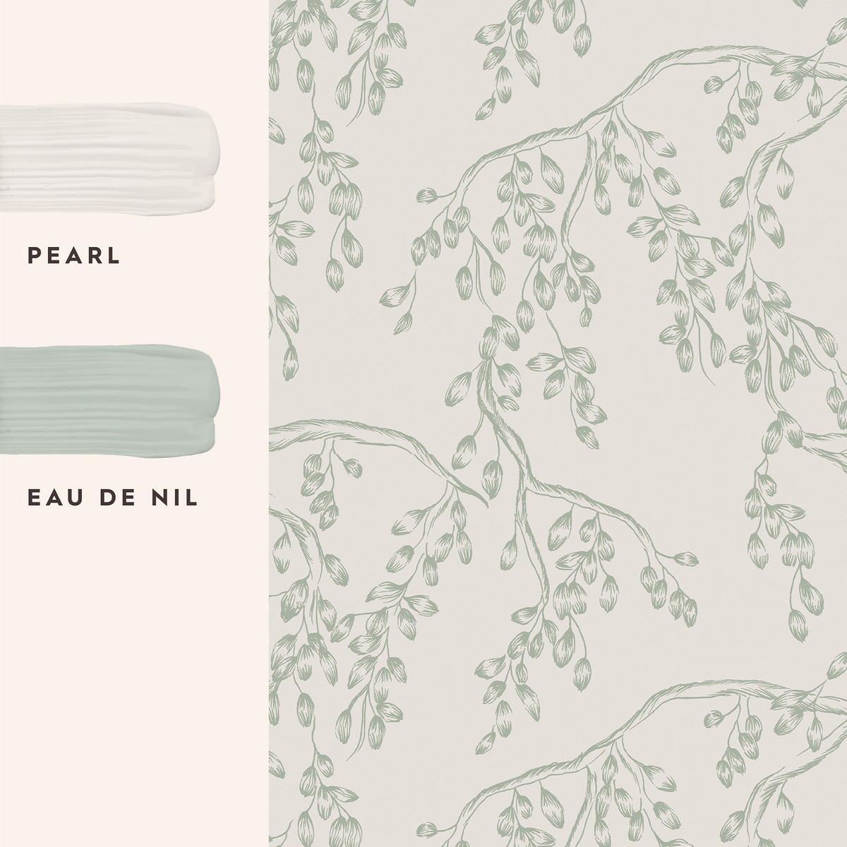 VLIESTAPETE Rainham Willow - Salbeigrün, Papier/Kunststoff (52/1000cm) - LAURA ASHLEY