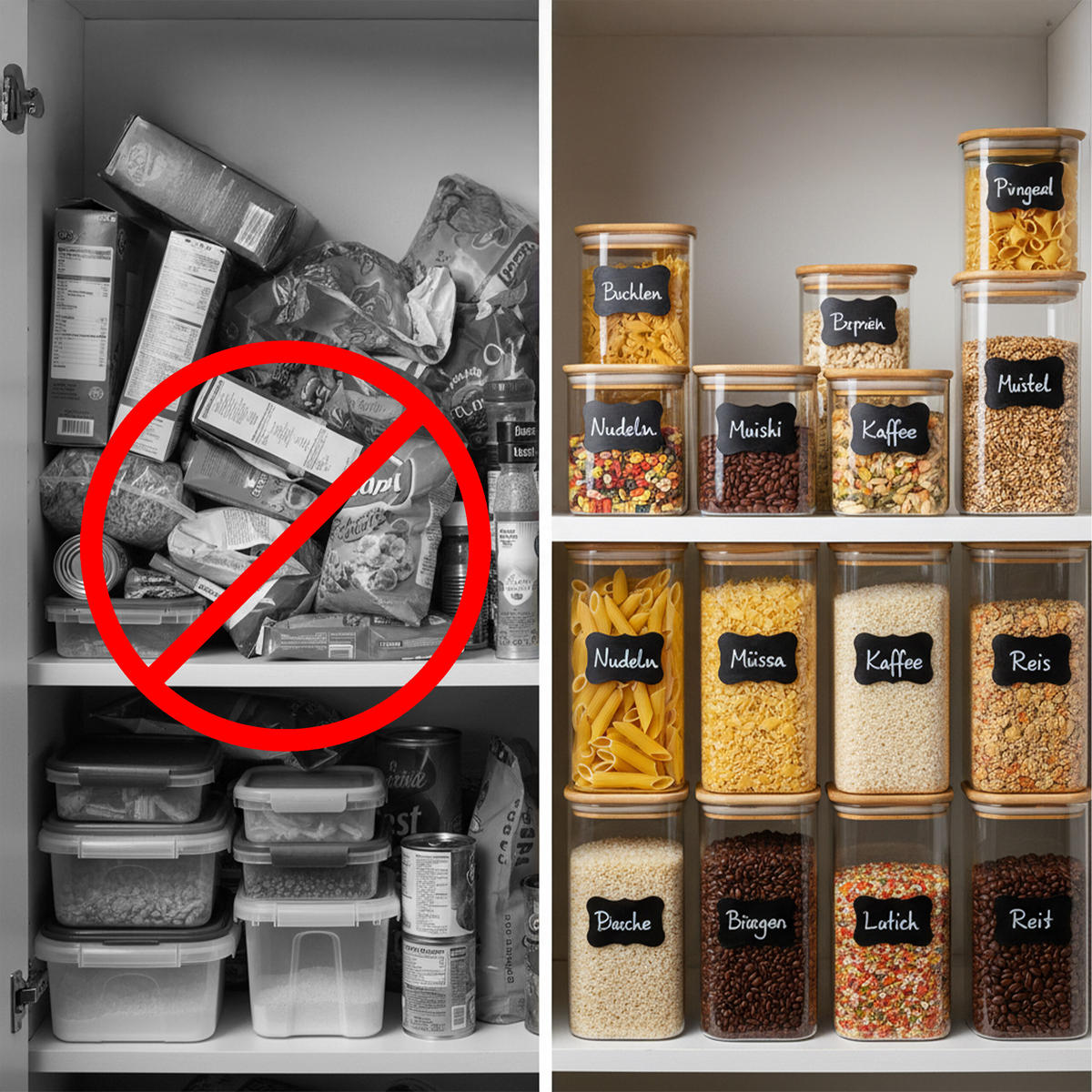 3XSKLENĚNÉ dózy - průhledná, dřevo/plast (10/21/10cm) - Relaxdays