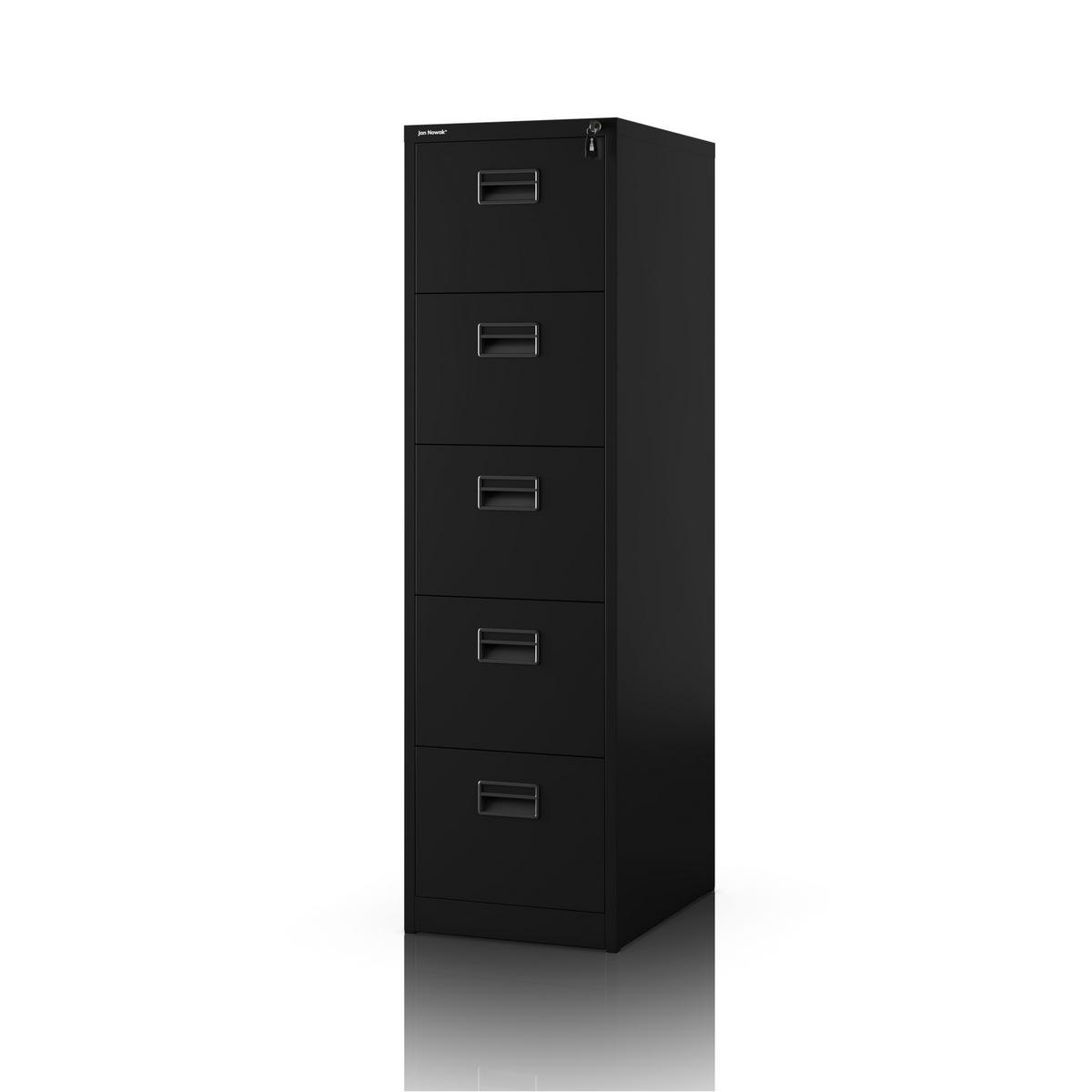 AKTENSCHRANK aus Metall SARA V5 460 x 1625,5 x 600 mm - Schwarz, Metall (46/163/60cm) - Jan Nowak
