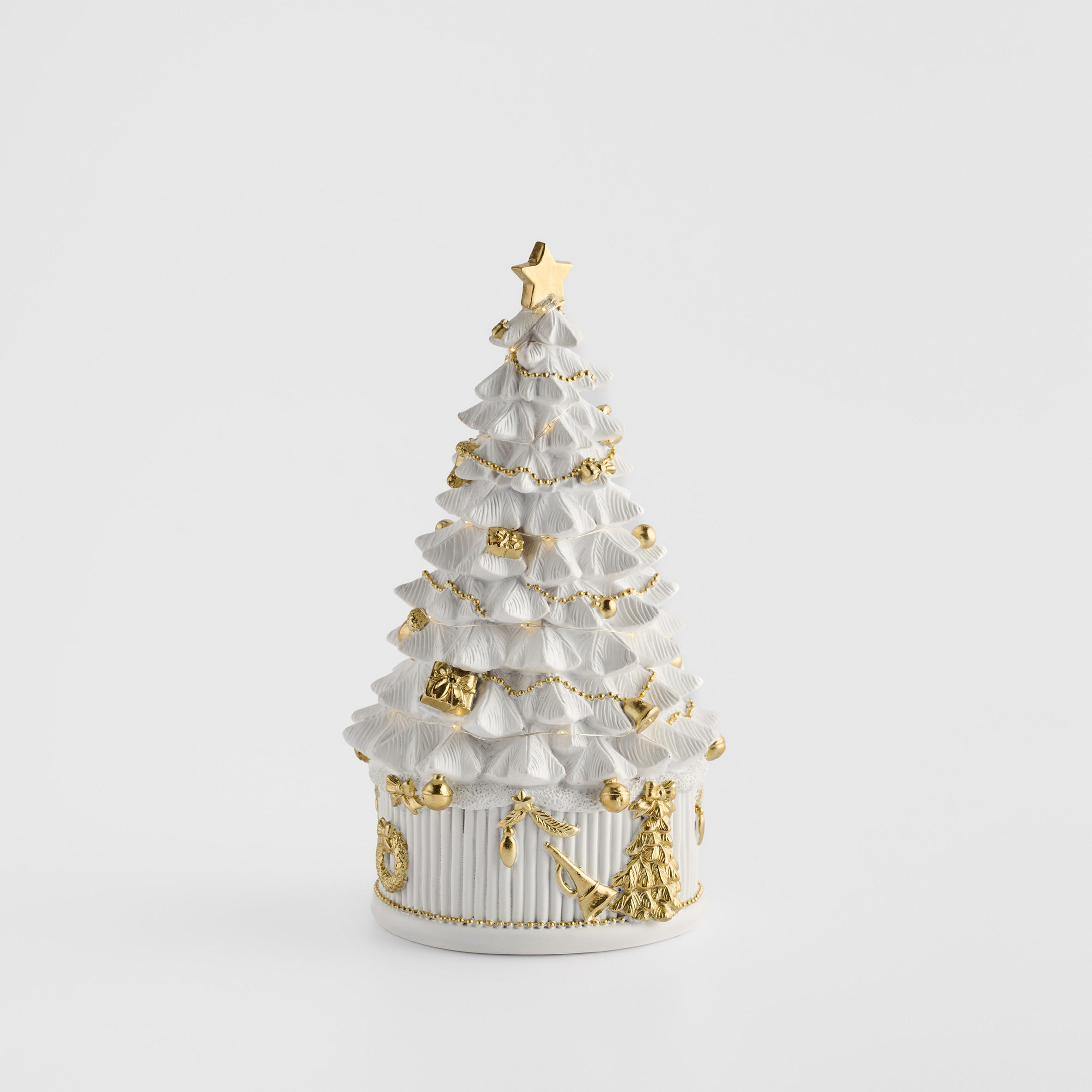 DEKOFIGUR Led CRISP, 50 x 25 cm, Gold, Beleuchtet Weihnachtsfigur, Weihnachtsdeko, Deko Wohnzimmer, Winter Christmas, XMAS Geschenk - Goldfarben, Kunststoff (16/30/16cm) - home&you