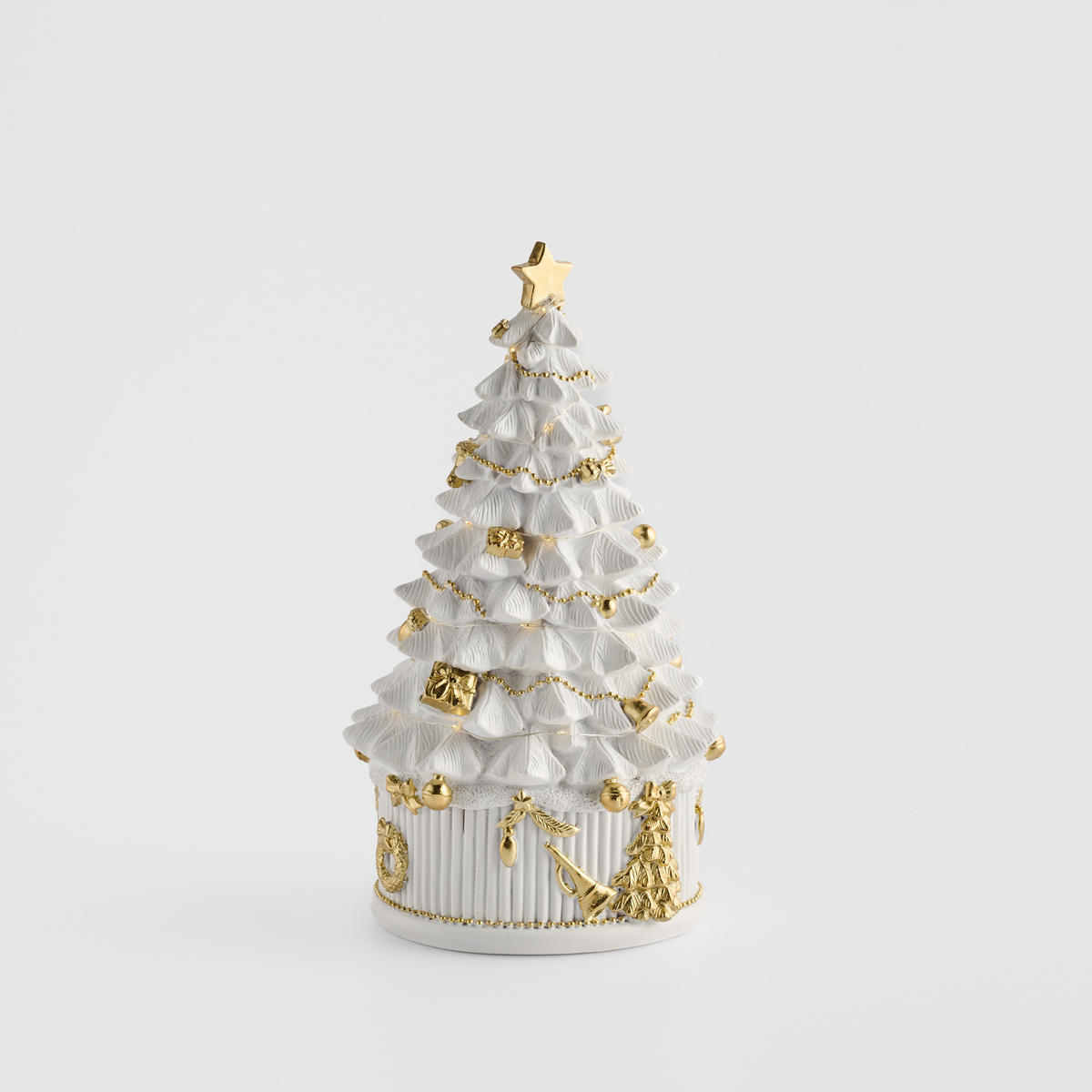 DEKOFIGUR Led CRISP, 50 x 25 cm, Gold, Beleuchtet Weihnachtsfigur, Weihnachtsdeko, Deko Wohnzimmer, Winter Christmas, XMAS Geschenk - Goldfarben, Kunststoff (16/30/16cm) - home&you