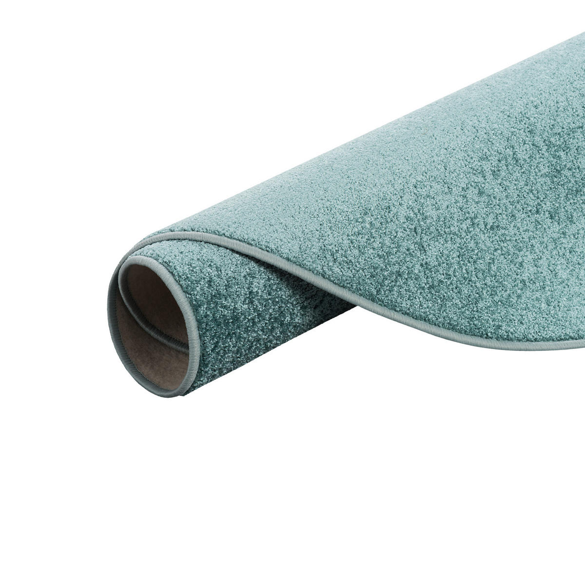 HOCHFLOR VELOURS TEPPICH LUNA RUND - Mintgrün, Textil (100/100cm) - Snapstyle