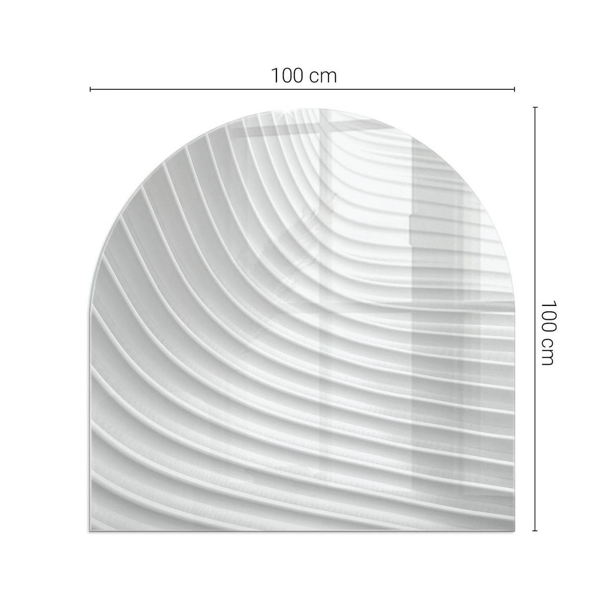 GLASPLATTE für Kamin 100x100 cm - Weiß, Glas (100/100/0.4cm) - TULUP