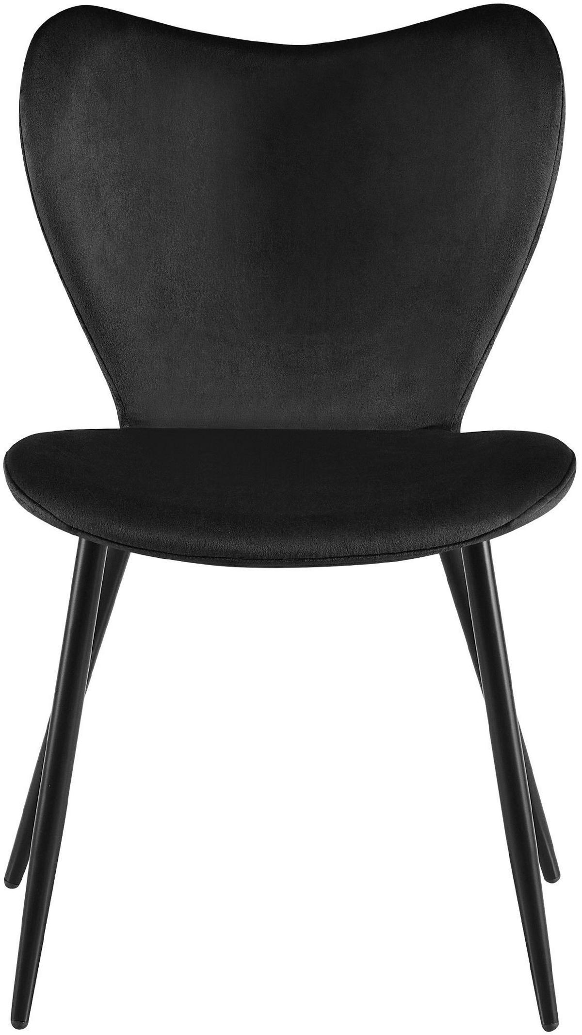 ESSZIMMERSTÜHLE Maika 2er Set 80x50x58 cm schwarz - Schwarz, Textil (50/80/58cm) - furnicato