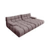 BIG SOFA VIVIEN Grau Velvet - Schwarz/Grau, Kunststoff/Textil (296/85/178cm) - KAWOLA