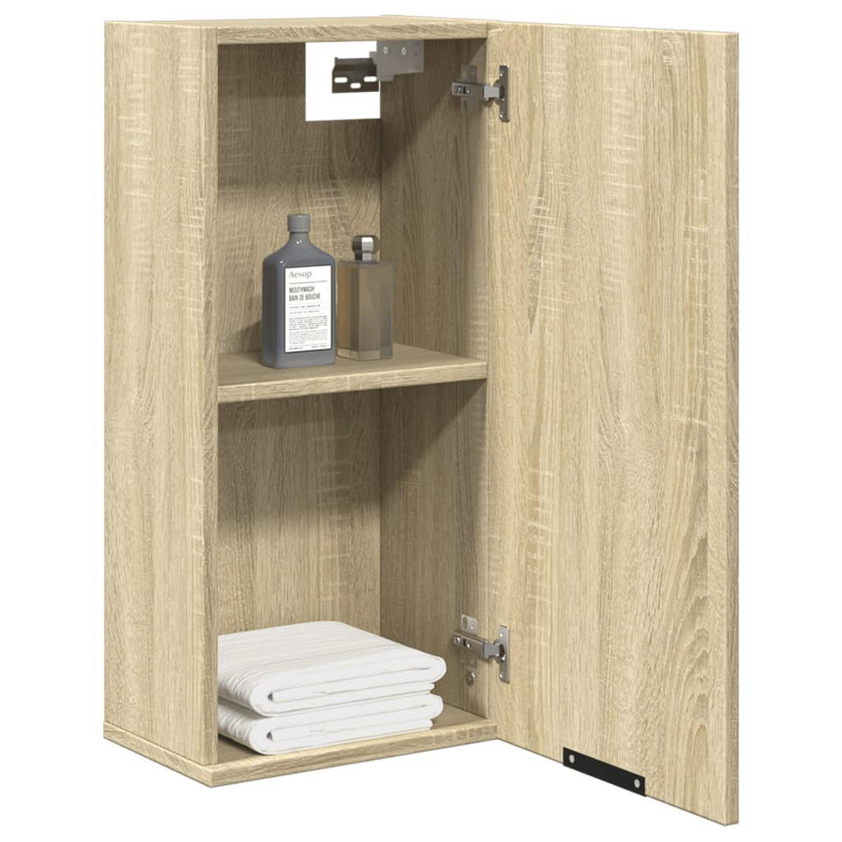 WAND-BADSCHRANK Sonoma-Eiche 32/20/67 Cm - Braun, Holzwerkstoff (20/67/32cm) - vidaXL