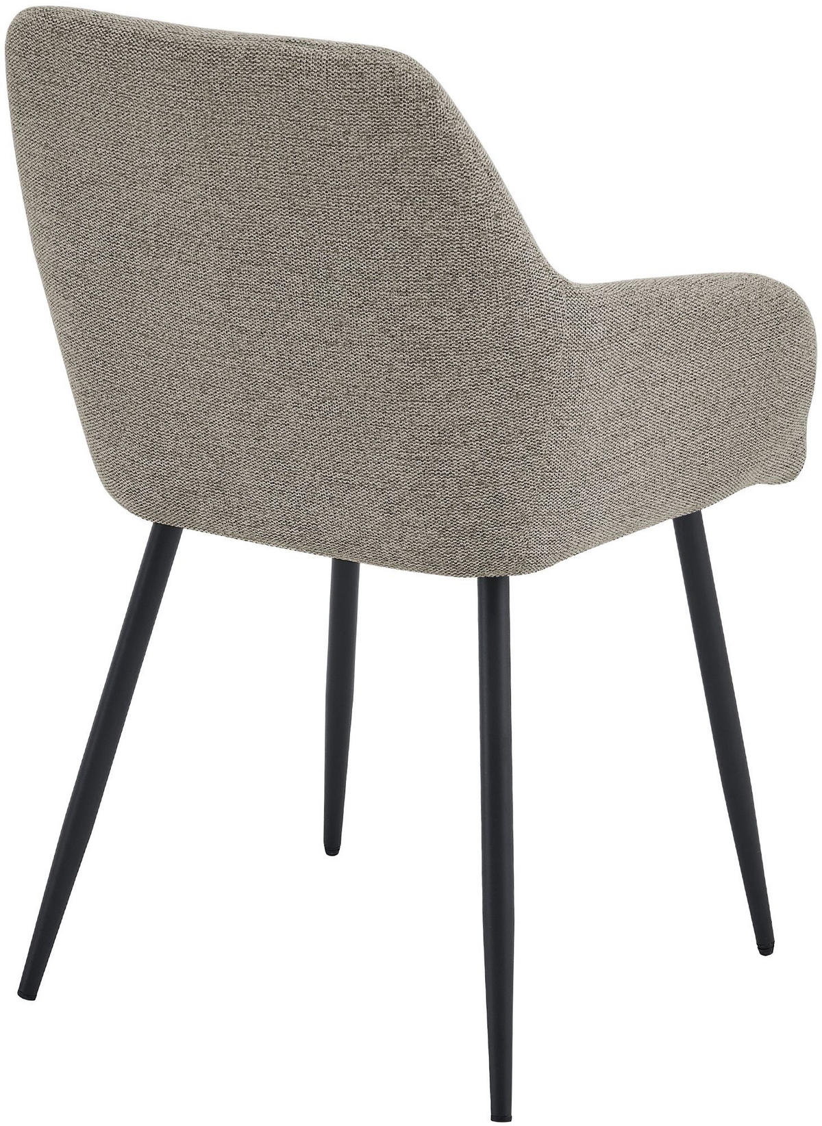 ESSZIMMERSTUHL Stoff Taupe - Taupe/Schwarz, Textil/Metall (57/85/60cm) - CLP
