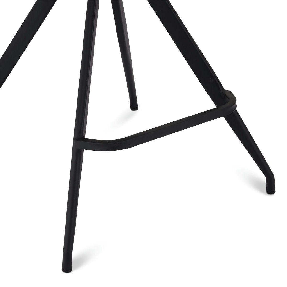 BARHOCKER-SET 2 Stück in Kunstleder - Schwarz, Textil/Metall (48/98/57cm) - Furnhouse