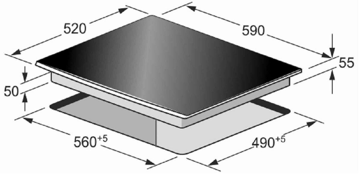 ELEKTRO-BACKOFEN 60 cm EH 6338 s + KCG 6387 Gas-kochfeld 60cm - Schwarz, Metall (59.4/59.4/55.6cm) - Kaiser Küchengeräte