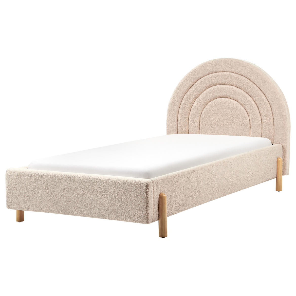 KINDERBETT 90x200 cm Beige Anet - Beige, Textil (90/200cm) - Beliani