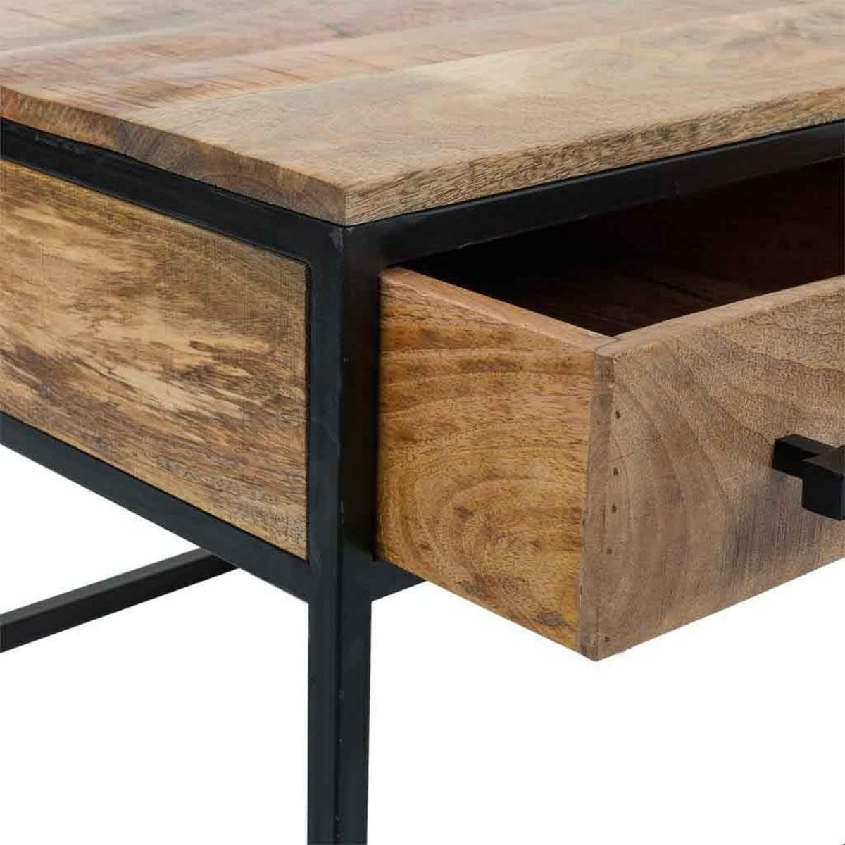 COUCHTISCH aus Holz und Metall 119x61x48 cm - Braun, Metall (61/119/48cm) - Wanderlust