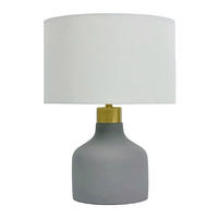 TISCHLAMPE - Multicolor, Stein/Textil (25/25/35cm) - Relaxdays