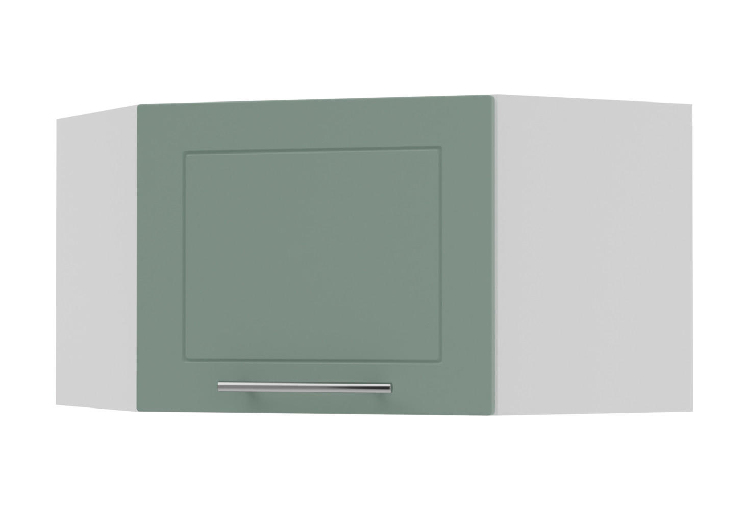 ECKHÄNGESCHRANK Kvantum W10/60/36 Weiß / Mint Matt 60 / 60 / 36cm - Weiß/Mintgrün, Holz/Holzwerkstoff (60/36/60cm) - Feldmann-Wohnen