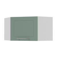 ECKHÄNGESCHRANK Kvantum W10/60/36 Mint Matt / Weiß Matt 60 / 60 / 36cm - Weiß/Mintgrün, Holz/Holzwerkstoff (60/36/60cm) - Feldmann-Wohnen