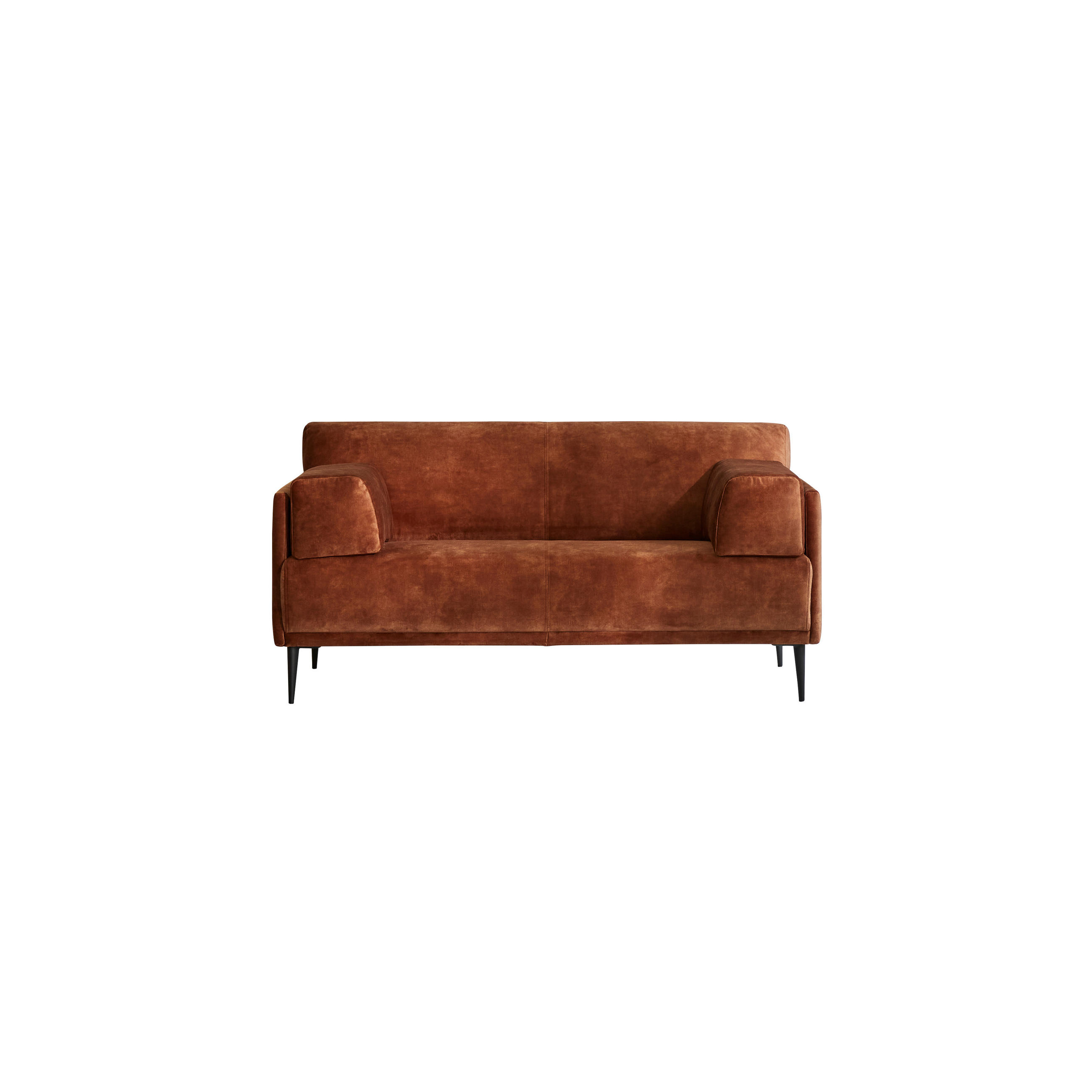 SOFA Finn Terrakotta aus Stoff - Terracotta, Textil (160/81/87cm) - Tikamoon