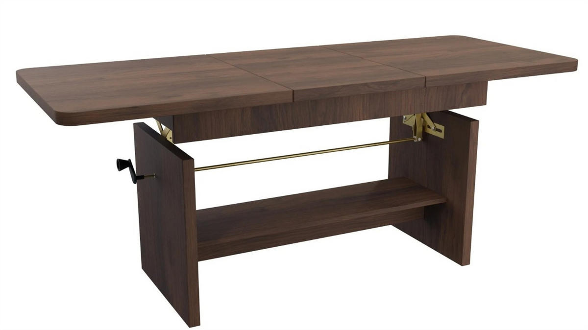 ESSTISCH BRANT Ausziehbar 116 - 156 / 62 x 70 cm - Nussbaumfarben/Braun, Holz (116/62/70cm) - MASSENO