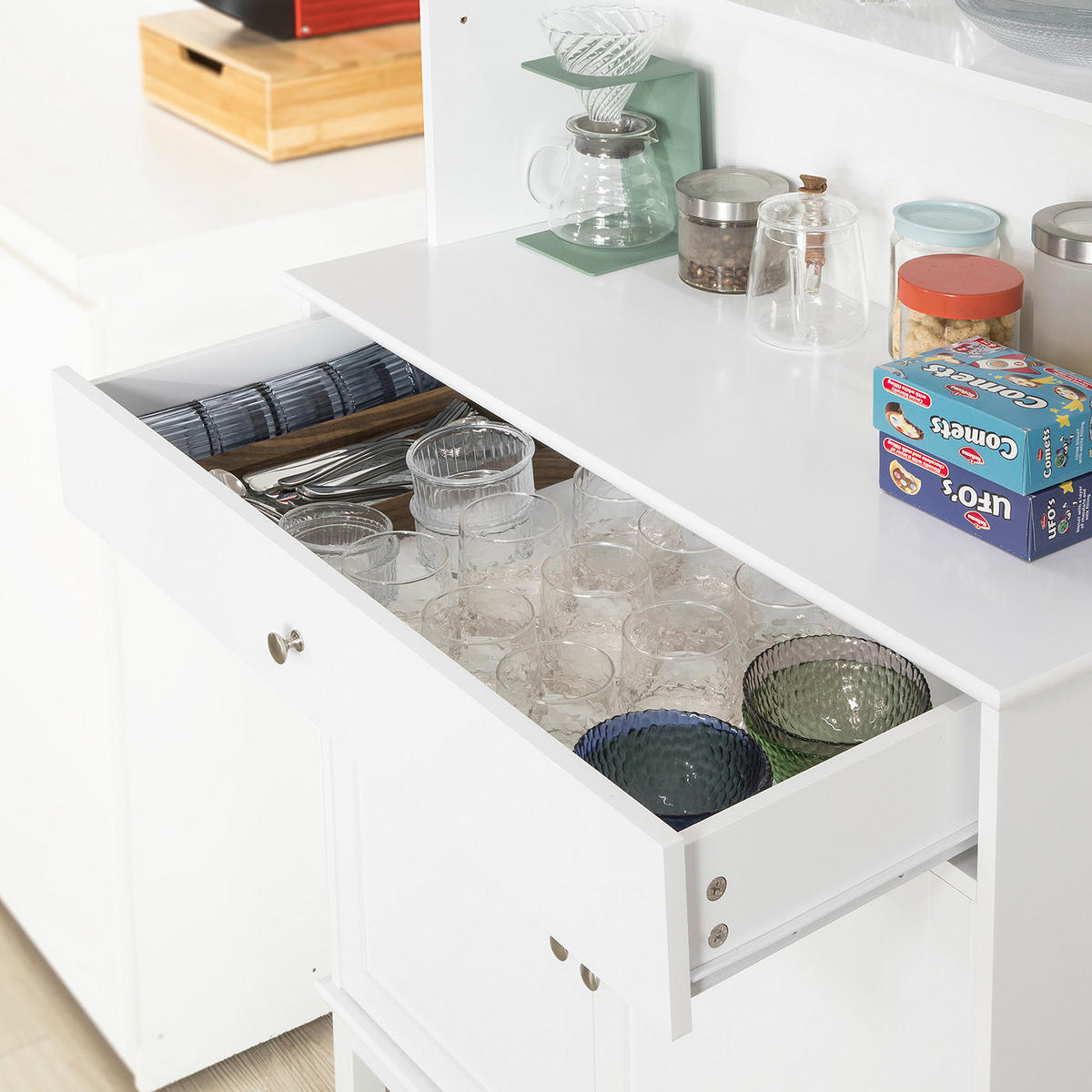 KÜCHENSCHRANK Weiß - Weiß, Holzwerkstoff (90/148/40cm) - SoBuy