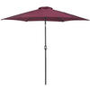 SONNENSCHIRM 270 cm burgunderrot Varese - Rot/Grau, Textil (270/270cm) - Beliani