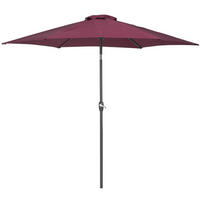 SONNENSCHIRM 270 cm burgunderrot Varese - Rot/Grau, Textil (270/270cm) - Beliani