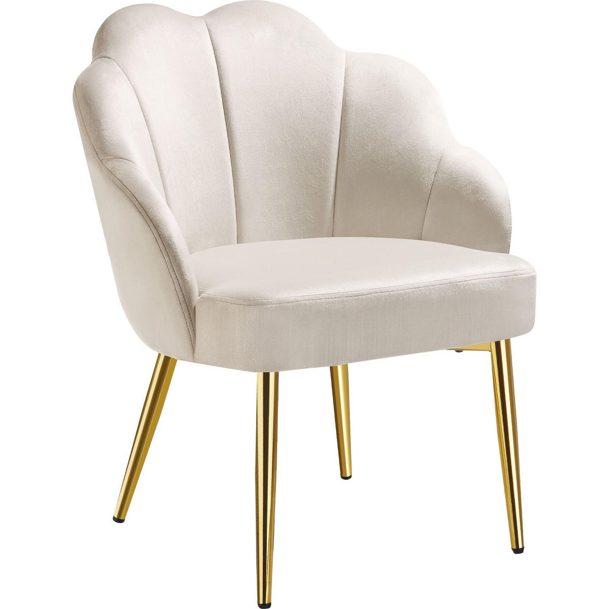 COCKTAILSESSEL 1er Set Hellen 66 x 62 x 80 5 cm creme/gold - Goldfarben/Creme, Textil (66/80.5/62cm) - tectake