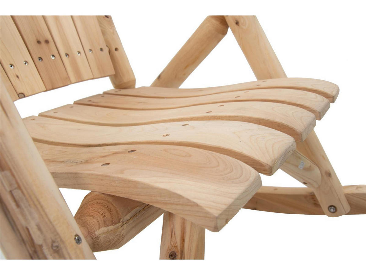 »TIMBER« Schaukelstuhl FSC® 100% Tannenholz, massiv, naturbelassen - Naturfarben, Holz (80/175/120cm) - bellavista - Home & Garden