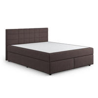BOXBETT 140/160/180x200 – inkl. Topper, 7‑Zonen Taschenfederkern-Matratze, New York-Stoff - Anthrazit/Schwarz, Holz/Kunststoff (140/200cm) - Cotta