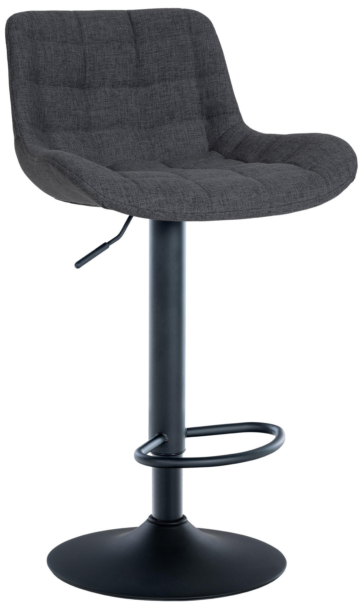 BARHOCKER Stoff schwarz - Schwarz, Textil/Metall (48/81/54cm) - CLP