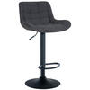 BARHOCKER Stoff schwarz - Schwarz, Textil/Metall (48/81/54cm) - CLP