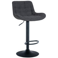 BARHOCKER Stoff schwarz - Schwarz, Textil/Metall (48/81/54cm) - CLP