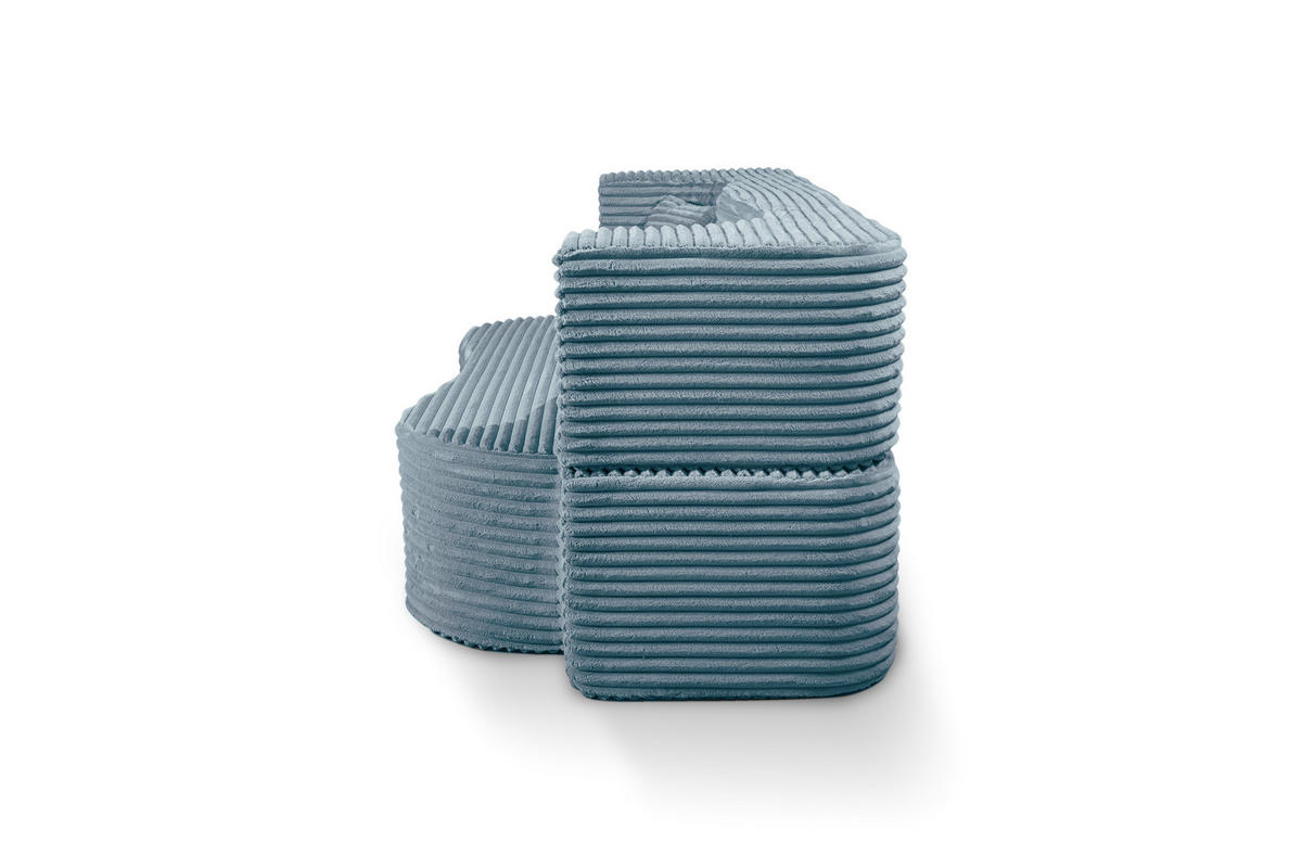 SCHLAFSOFA MYFOAM, Sofa mit Schlaffunktion, Farbe: Blau, Cordstoff - Hellblau, Textil (200/80/72cm) - Storez24