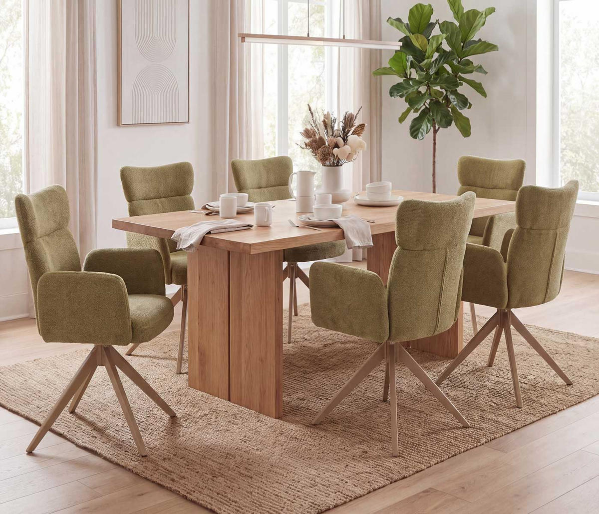 ESSZIMMERSTUHL Olive - Grün, Textil (63/92/58cm) - MCW