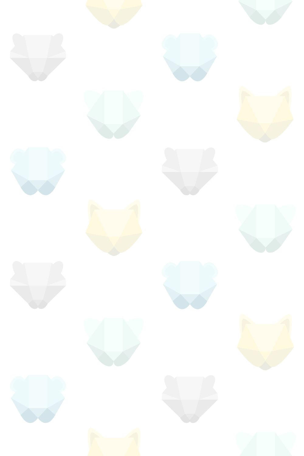 FOTOTAPETE Origami Tierköpfe 200 x 279 cm - Grün, Papier (200/279cm) - Origin Wallcoverings