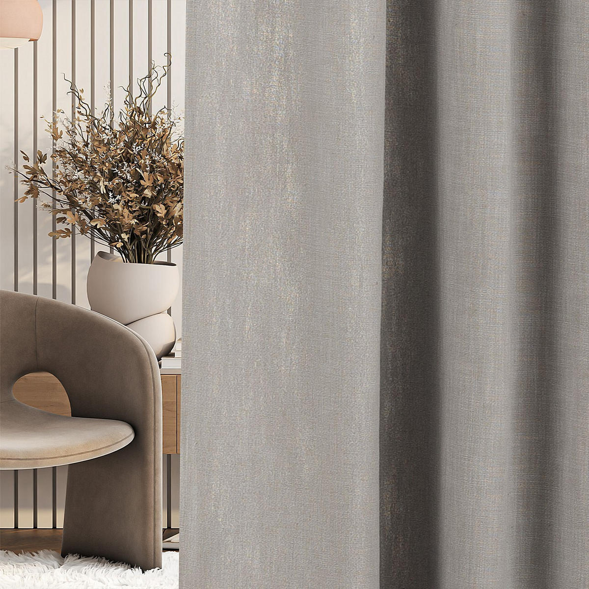 FERTIGVORHANG 140x280cm hellgrau - Grau, Textil (140/280cm) - Dekoria