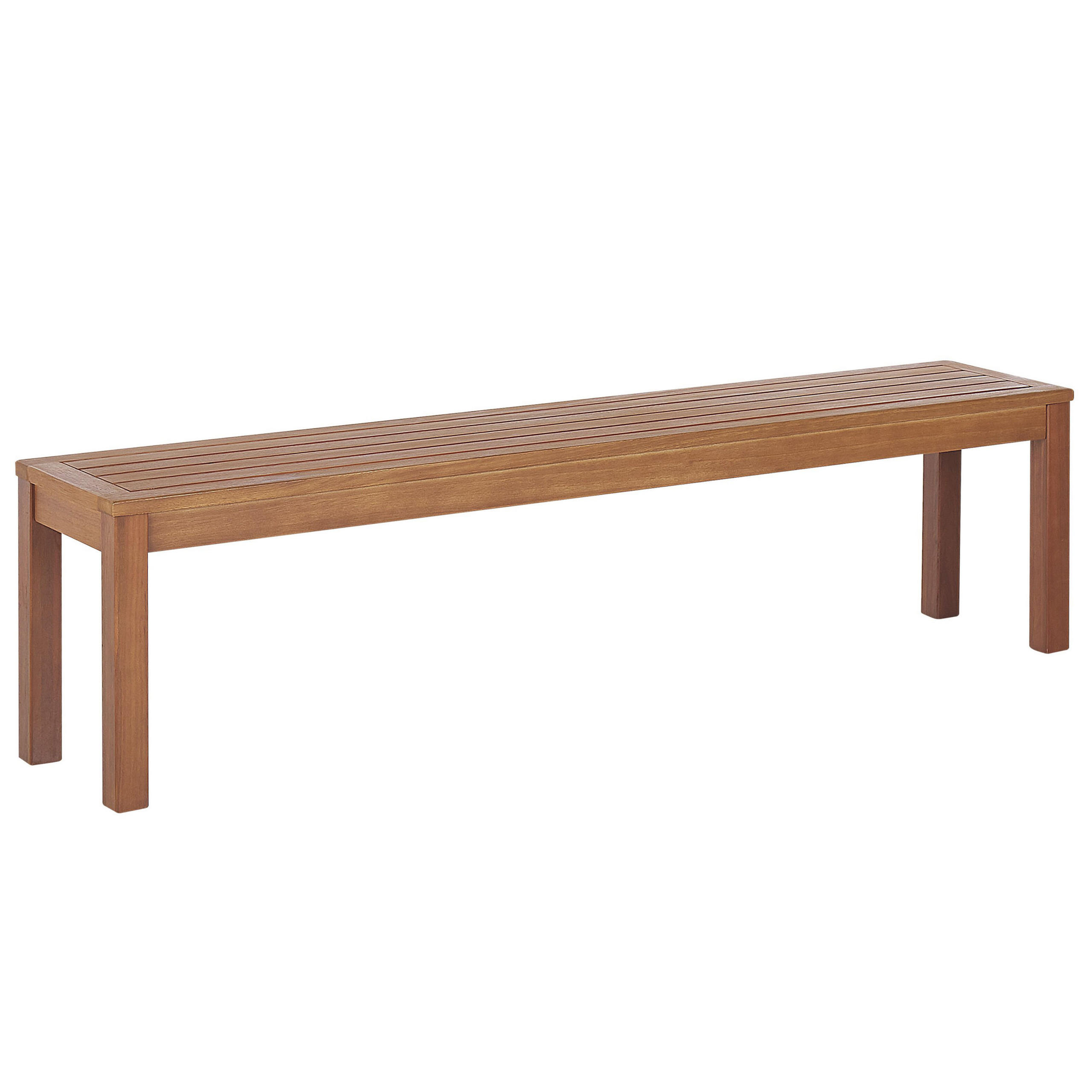 GARTENBANK Eukalyptusholz hellbraun 170 cm Monsano - Hellbraun, Holz (170/45/35cm) - Beliani