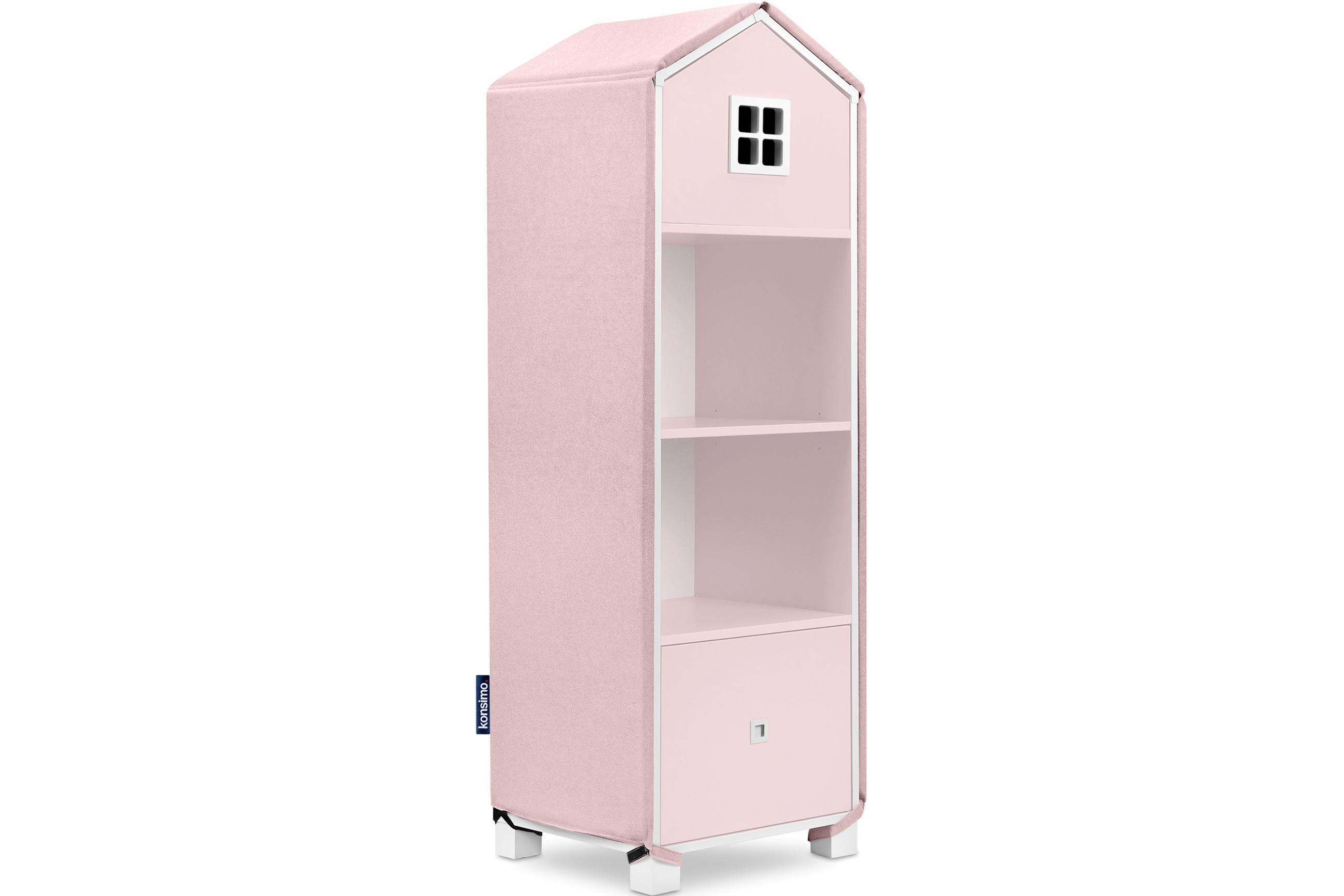 BEZUG-FÜR-BÜCHERREGAL MIRUM Abdeckung, Rosé - Pink, Textil (152/3/47cm) - KONSIMO®