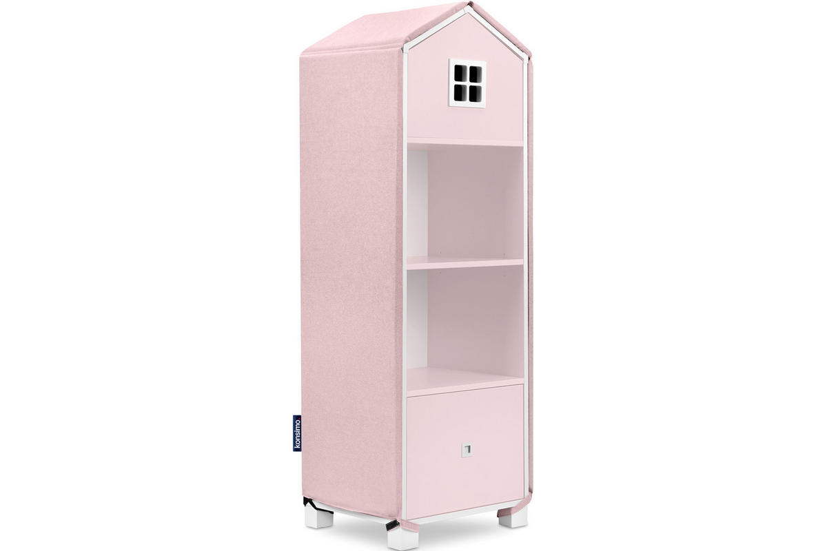BEZUG-FÜR-BÜCHERREGAL MIRUM Abdeckung, Rosé - Pink, Textil (152/3/47cm) - KONSIMO®